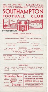 Southampton v West Ham United 1950/51 Football League for sale on Ebay