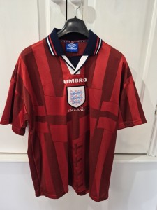 Original Authentic Umbro England Away Shirt 98/99 Men's Large for sale on Ebay