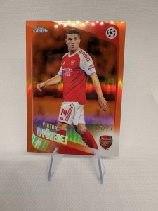 2026 Topps Chrome UCC Viktor Gyökeres Orange Refractor 25/25 Arsenal FC for sale on Ebay