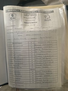 Berwick Rangers v Newcastle United (Team sheet) 2000 for sale on Ebay