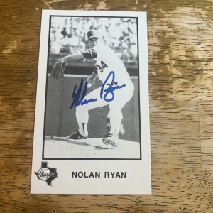Nolan Ryan Autographed 3x5 Texas Rangers Black & White Card for sale on Ebay