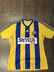 Brentford FC Adidas Away Shirt BNWT Signed Clayton Donaldson for sale on Ebay
