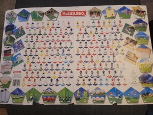 SUBBUTEO ORIGINAL RARE 1995 COLOUR WALLCHART VERY NICE CONDITION TEAMS 1 - 820 for sale on Ebay