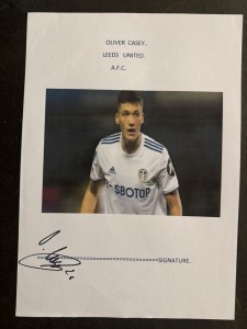 OLIVER CASEY.. LEEDS UNITED. A.F.C. Signed Picture for sale on Ebay