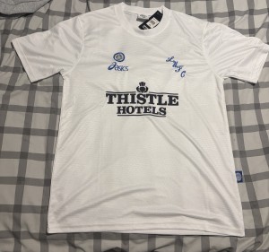 Leeds United Football ASICS Retro Football Shirt Thistle Hotels Men’s Size XL for sale on Ebay