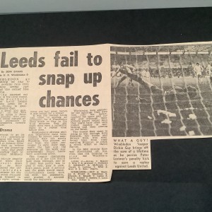 LEEDS UNITED V WIMBLEDON FA CUP FOURTH ROUND NEWSPAPER MATCH REPORT 1974 for sale on Ebay