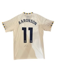 BRENDAN AARONSON HAND SIGNED LEEDS UNITED HOME SHIRT *EXACT PROOF & COA* for sale on Ebay