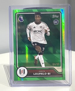 Topps Premier League Aaron Loupalo-Bi Fulham RC Green Parallel 64/99 #144 for sale on Ebay