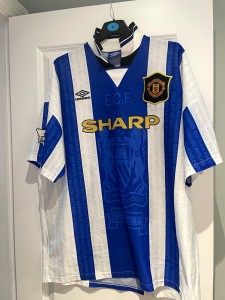 Umbro Manchester United Away Shirt Cole 17 Blue XXL Adults Short Sleeve for sale on Ebay