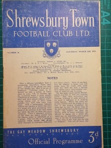 Shrewsbury Town 1952 Vintage Football Programme Gay Meadow No 36 3d for sale on Ebay