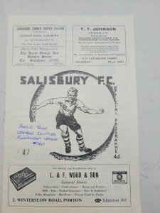 Salisbury FC V Poole Town 1.3. 1967 - Western Counties Floodlight League for sale on Ebay