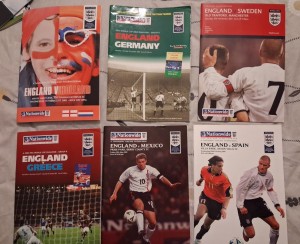 6 ENGLAND Programmes 2000 - 2001 for sale on Ebay