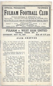Fulham v West Ham United 1948/49 Football League for sale on Ebay