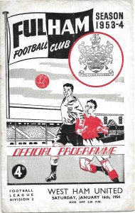 Fulham v West Ham United 1953/54 Football League for sale on Ebay