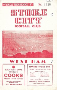 Stoke City v West Ham United 1956/57 Football League for sale on Ebay