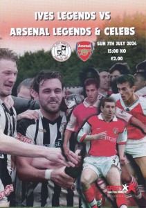 2024/25 ST IVES TOWN LEGENDS v ARSENAL LEGENDS & CELEBRITIES CHARITY FRIENDLY for sale on Ebay