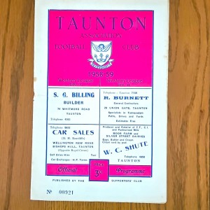 Taunton V Bristol City Colts Res 30/8/58 Non-League 1958-59 Programme for sale on Ebay