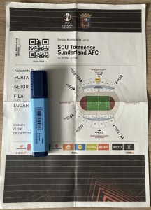 TORREENSE v SUNDERLAND europa league 2026 ticket for sale on Ebay