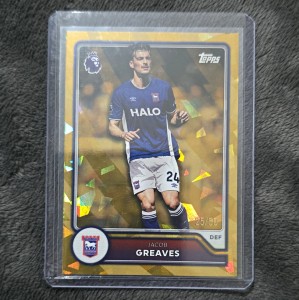 Topps Premier League 2026-27 Jacob Greaves Ipswich Town Gold Parallel 25/50 for sale on Ebay