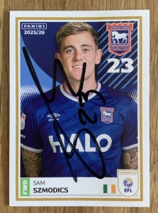 SIGNED EFL 25/26  STICKER - SAM SZMODICS - IPSWICH TOWN for sale on Ebay