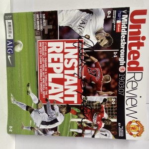 Sir Alex Ferguson Manchester United v Middlesbrough Hand Signed Programme Legend for sale on Ebay