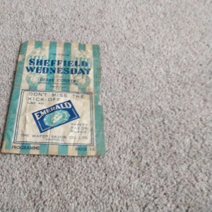 Sheffield Wednesday v Derby County  Football Programme 22/1/1944. for sale on Ebay