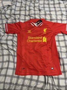 Liverpool FC Football Shirt Retro Standard Chartered Rare Premier League Size M for sale on Ebay