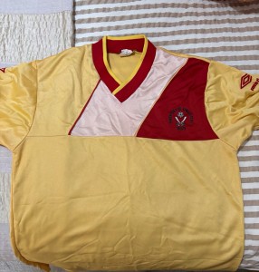Umbro Sheffield United Away Football Shirt Yellow Short Sleeve Adults Size M for sale on Ebay
