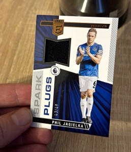 Panini Phil Jagielka Spark Plugs Patch /49 SP-PJ Everton Premier League 2021-22 for sale on Ebay