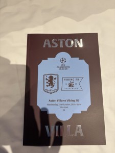 Aston Villa v Viking FK Champions League Programme International Club 2026-27 for sale on Ebay
