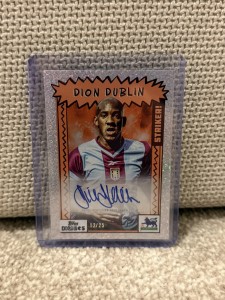 Dion Dublin Auto /25 Aston Villa Topps Decades Premier League 1990s for sale on Ebay