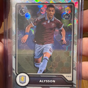 Topps Premier League 2026/27 Alysson Aston Villa RC #45 Parallel 38/38 for sale on Ebay