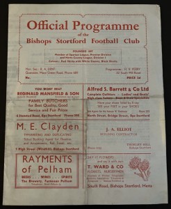 Bishops Stortford v Wood Green Town 10th Apr 1948 - Spartan League Premier for sale on Ebay