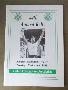 23rd APRIL 1989 CELTIC SUPPORTERS ASSOCIATION 44th ANNUAL RALLY PROGRAMME. for sale on Ebay