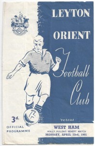 Leyton Orient v West Ham United 1950/51 Friendly for sale on Ebay