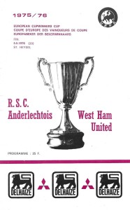 Anderlecht v West Ham United 1975/76 Euro Cup Winners Cup Final for sale on Ebay