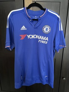 Genuine Chelsea FC 2015/16 Home Shirt Adidas Yokohama Tyres Blue Mens Large for sale on Ebay
