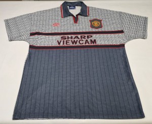Vintage Manchester United Umbro 1995/96 Men's Size XL Away Football Shirt Grey  for sale on Ebay