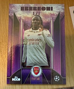 Topps Deco UEFA Champions League Eberechi Eze Arsenal 40/50 Serial Numbered for sale on Ebay