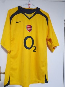 Original Nike Arsenal 2005/6 Yellow Away Football Shirt  ( L ) for sale on Ebay