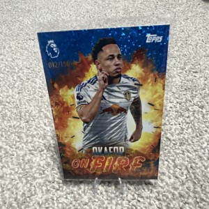 Topps 2026-27 Premier League Okafor Leeds United OF13 On Fire Parallel /150 for sale on Ebay