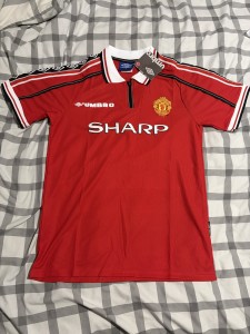 Manchester United Red Home Sharp Retro Football Shirt Size M Brand New With Tags for sale on Ebay
