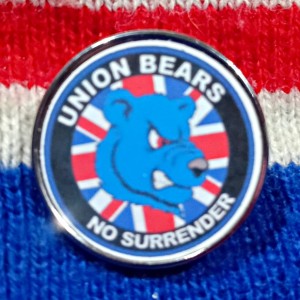 GLASGOW RANGERS FC UNION BEARS NO SURRENDER PIN BADGE for sale on Ebay