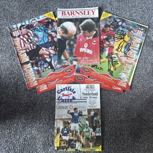 Six Sunderland AFC matchday programmes 93/94 Incl 2 X Away - Some Autographed for sale on Ebay