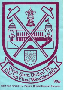 West Ham United FA Cup Final player's handbook 1974/75 for sale on Ebay