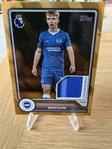 Topps 2026 Premier League Flagship Tom Watson Brighton Patch /50 for sale on Ebay