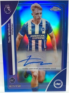 Topps Chrome Premier League 2025/26 Tom Watson Brighton CA-TW Blue /150 RC Auto for sale on Ebay