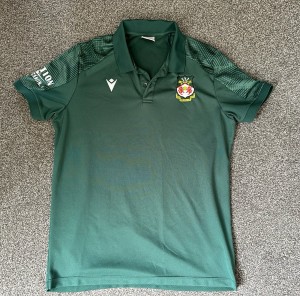 Wrexham Pre Match Polo Shirt Macron Size Large Green 22/23 for sale on Ebay