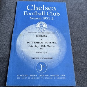 1951/2 Chelsea v Spurs Football combination  for sale on Ebay