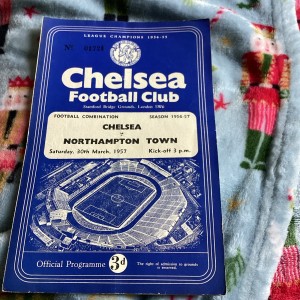 1956/57 Chelsea v Northampton Football combination  for sale on Ebay
